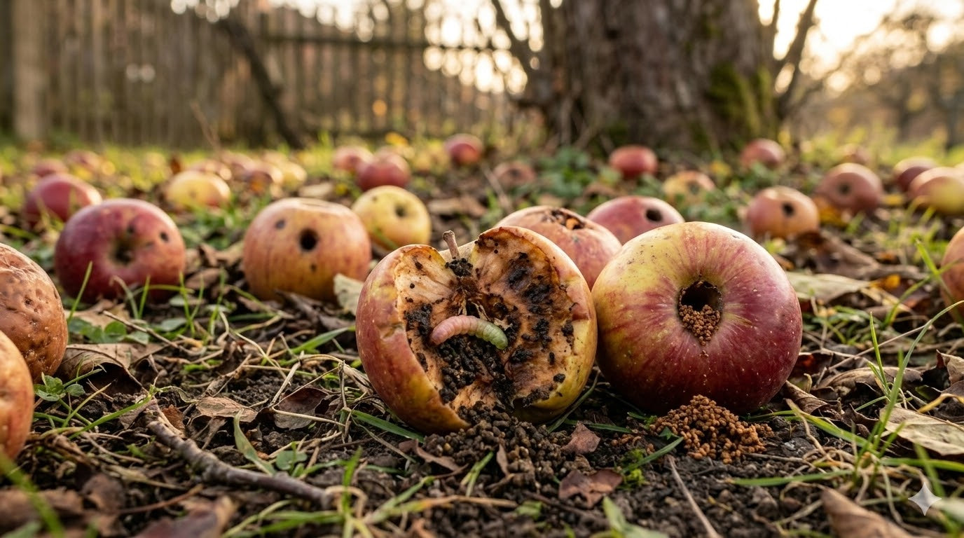 Comment se débarrasser correctement des fruits tombés en cas d'infestation de carpocapse des pommes : les meilleurs conseils