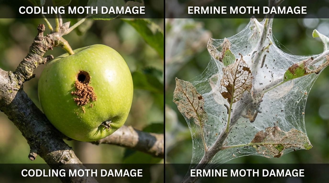 Carpocapse des pommes ou teigne de l'hermine ? Différences : Comment identifier avec certitude une infestation