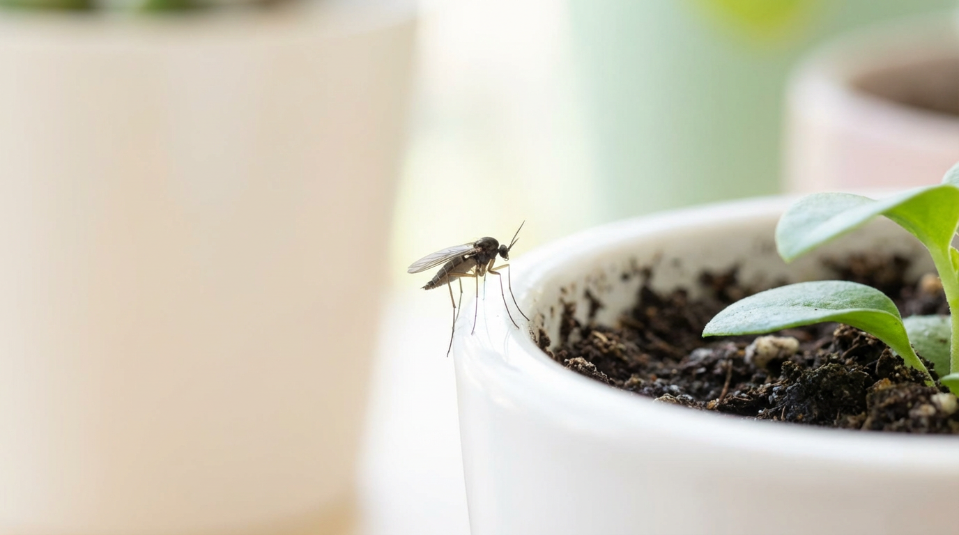 Le vinaigre contre les moucherons des terreaux