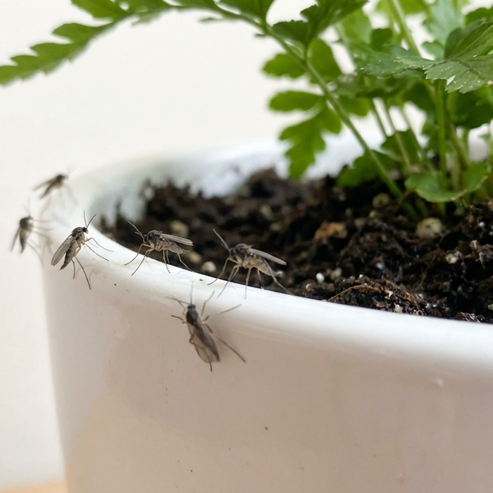 Trauermücken in Blumenerde