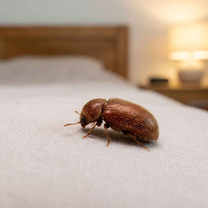 Coléoptère du pain dans la chambre