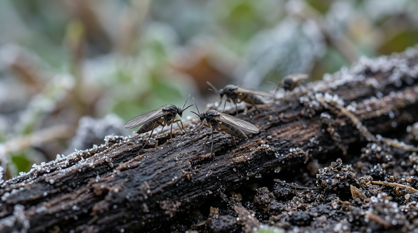 Moucherons des terreaux, temps froid