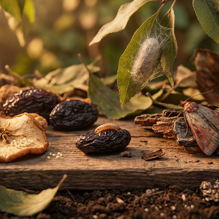 Stades de développement de la tordeuse des fruits secs : de l'œuf à la teigne en détail