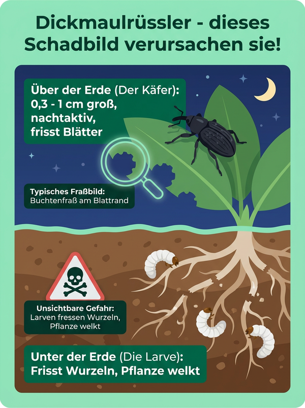 Le charançon à bouche noire : danger au-dessus et au-dessous du sol