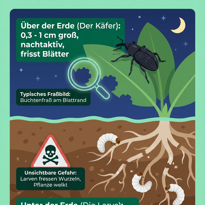 Le charançon à bouche noire : danger au-dessus et au-dessous du sol