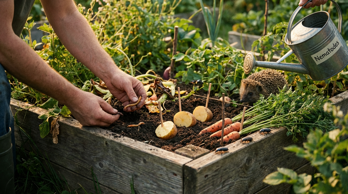 Vers fil-de-fer dans les plates-bandes surélevées : causes, pièges à appâts et lutte biologique