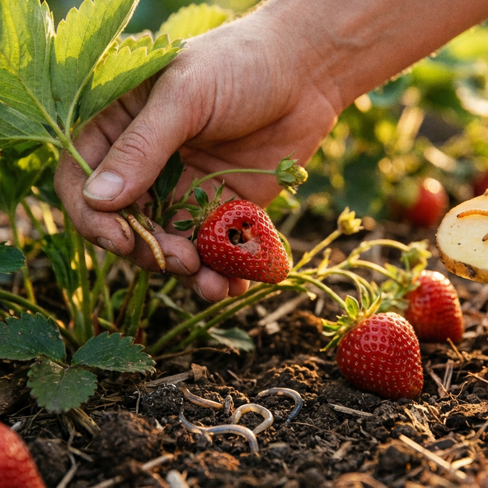 Fraises et vers fil-de-fer : reconnaître les dégâts et les combattre biologiquement