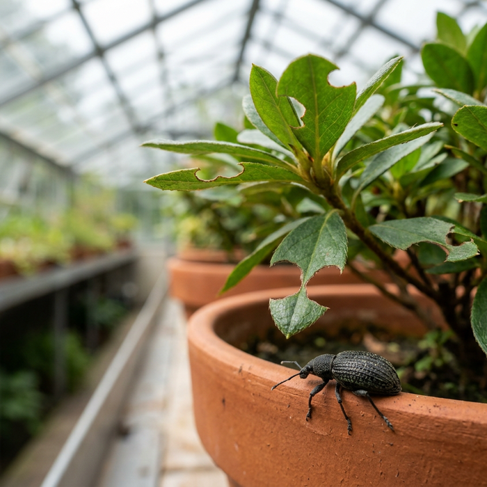 Lutte contre les charançons noirs en serre : stratégies pour des plantes saines