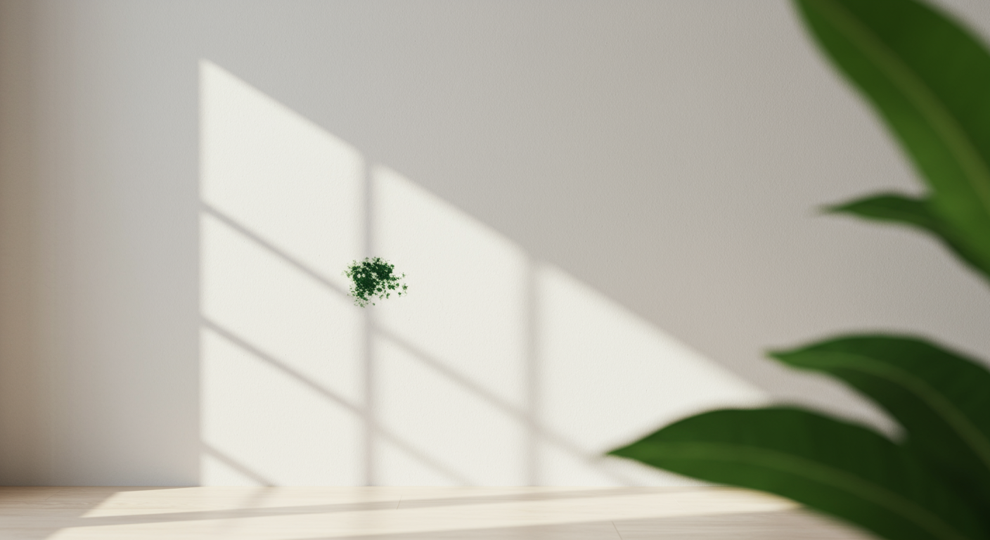 Moisissure verte sur le mur : détection et élimination