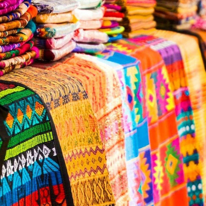 Verschiedene bunte Teppiche 