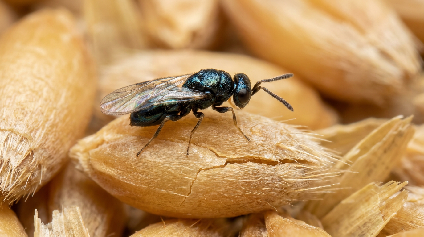Guêpe de stockage Application : Combattre les parasites des entrepôts de manière biologique et efficace