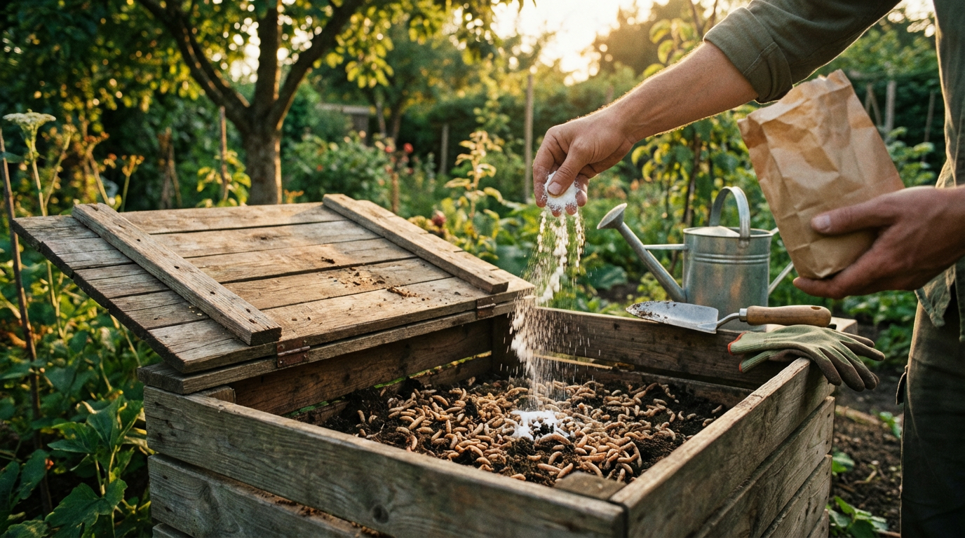 Combattre les asticots dans la poubelle organique avec du bicarbonate de soude : astuces et remèdes maison