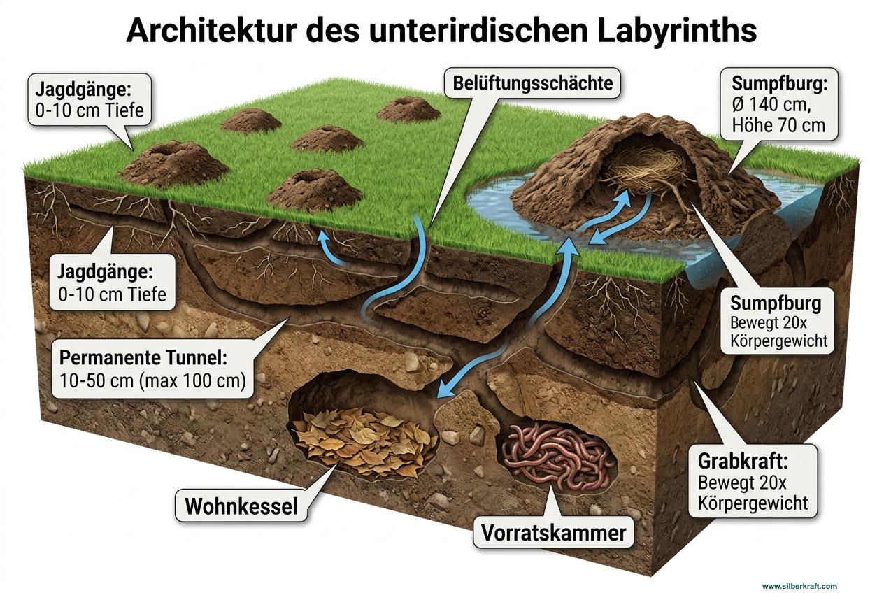 Système de tunnel à taupes : le labyrinthe fascinant sous votre pelouse – informations et conseils