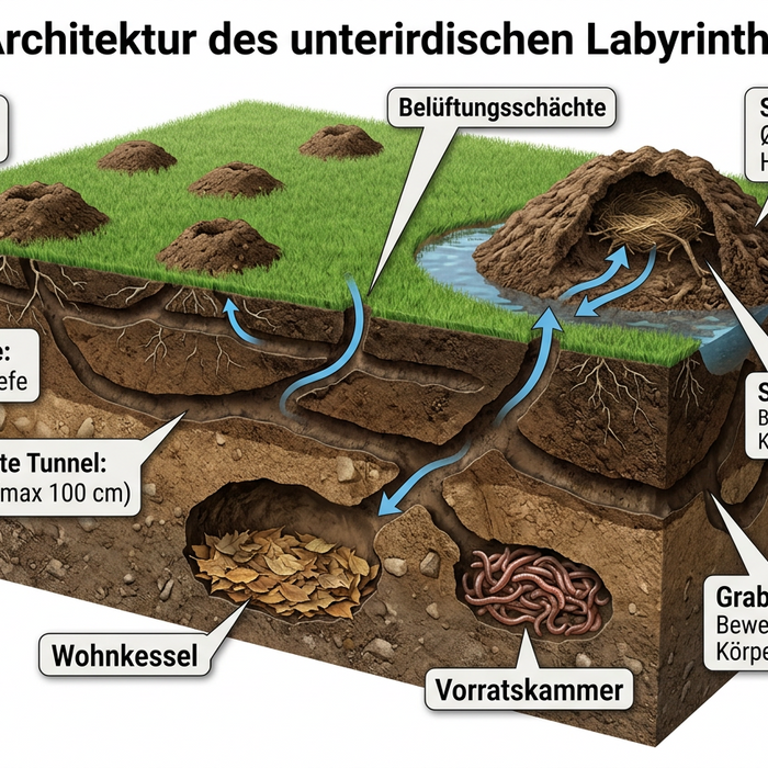 Architecture du labyrinthe souterrain