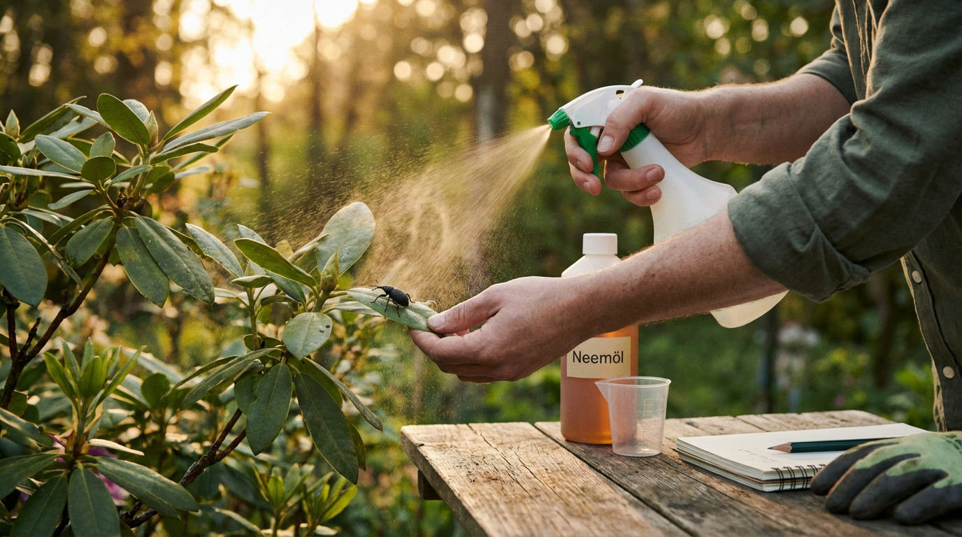 Huile de Neem contre les charançons noirs : application, posologie & conseils