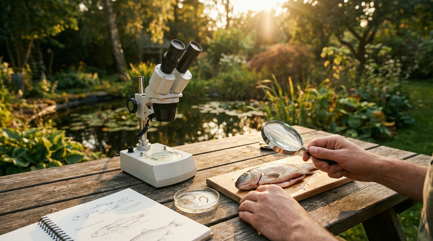 Nématodes chez les poissons : diagnostic, traitement & risque de zoonose