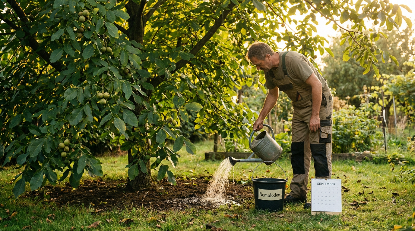 Nématodes contre la mouche des fruits du noyer : application, timing et conseils