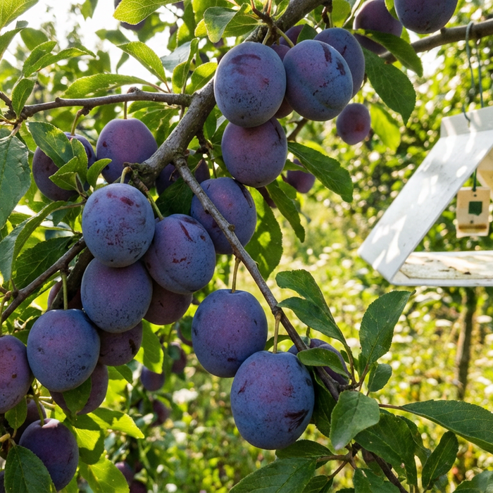 Combattre les papillons de nuit avec un piège à phéromones dans le jardin ensoleillé