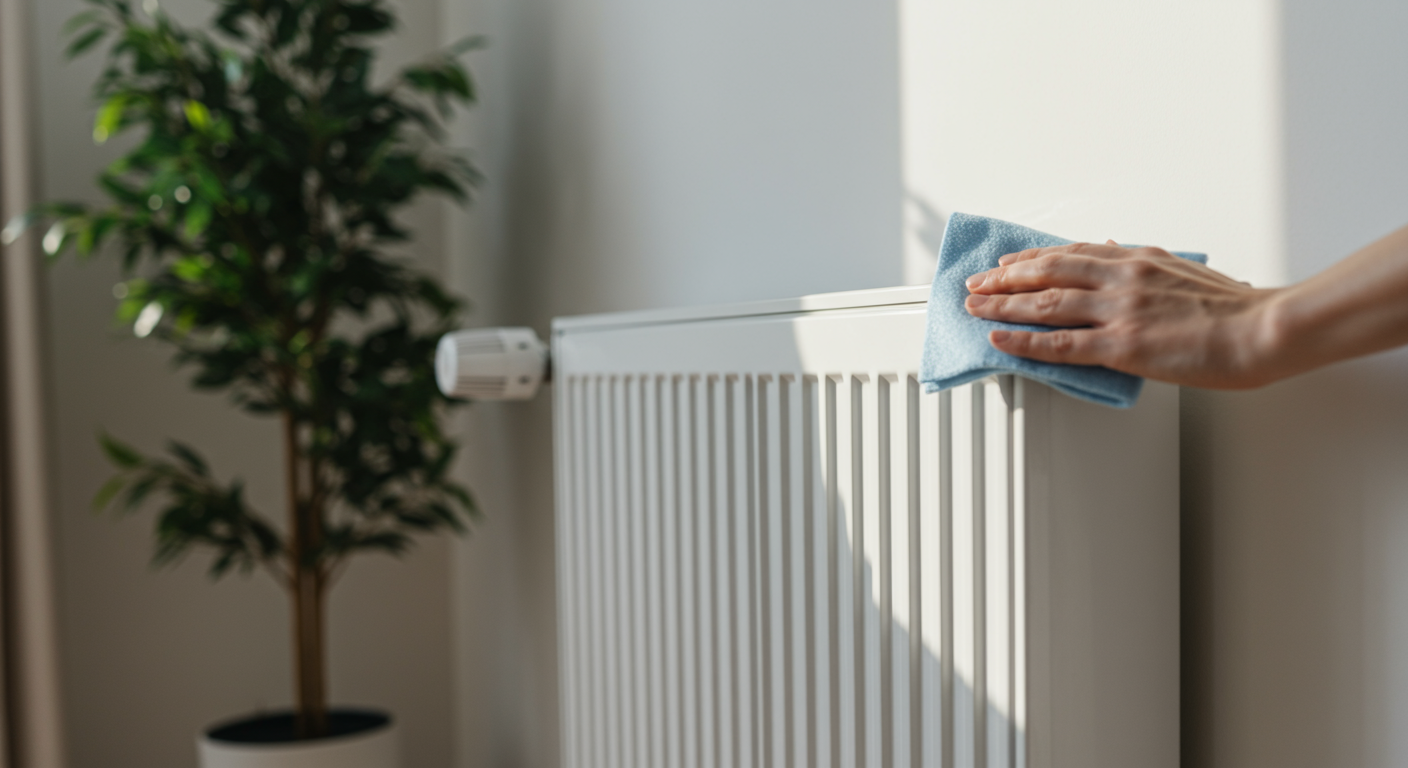 Enlever les moisissures derrière le radiateur