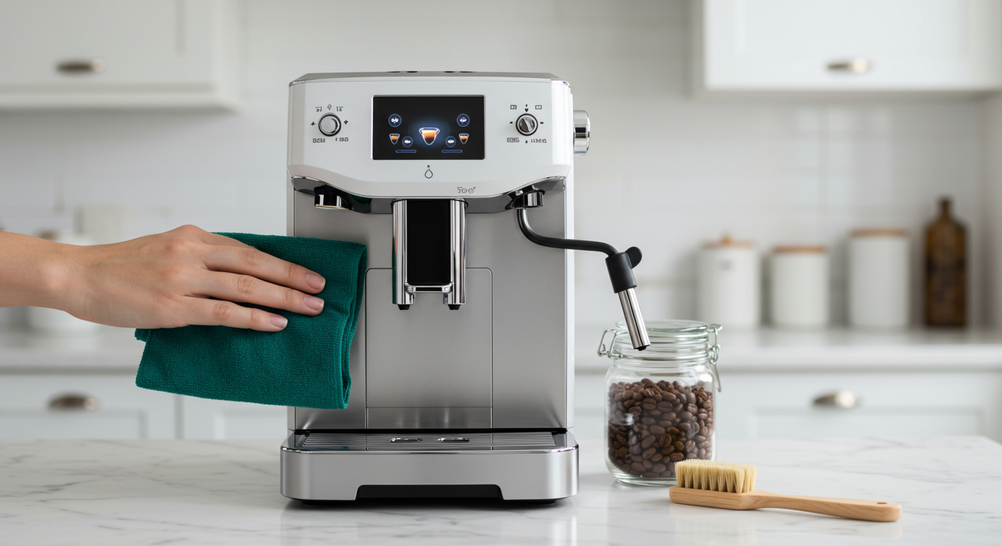Enlever les moisissures d'une machine à café entièrement automatique