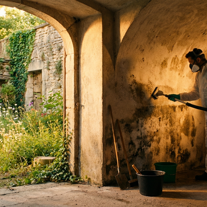 Enlever la moisissure au sous-sol et sur le mur du sous-sol : instructions professionnelles