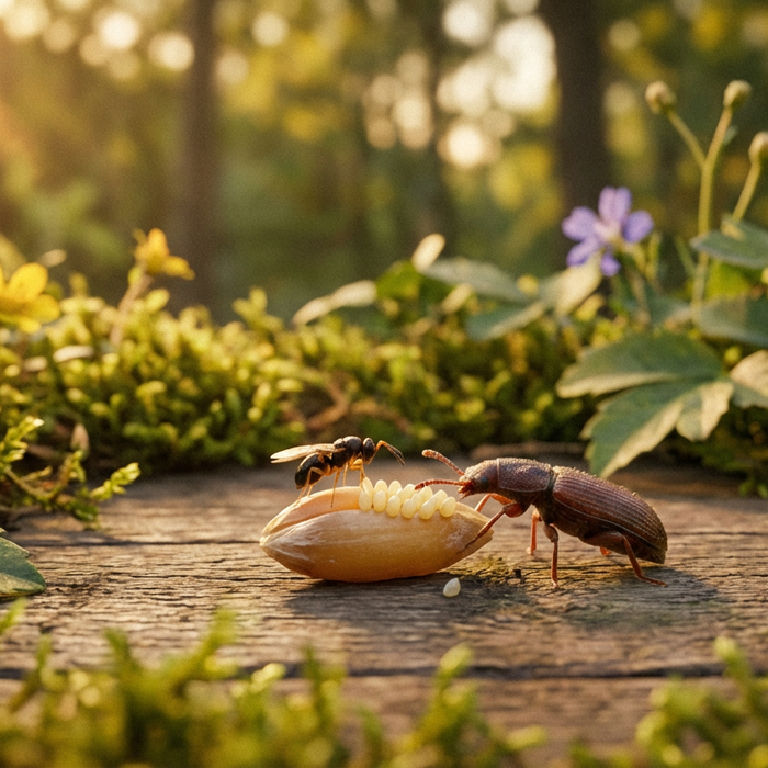 Guêpes parasites contre les coléoptères des céréales : la méthode biologique