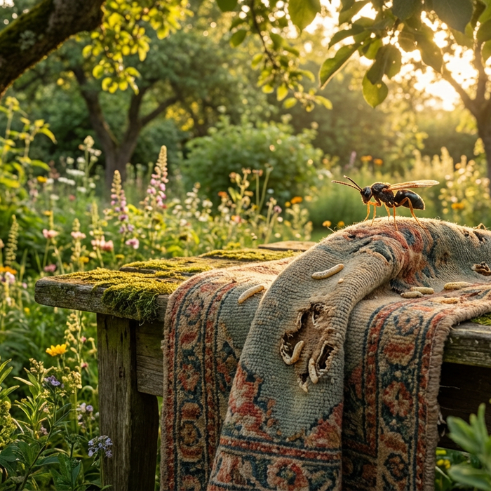 Guêpes parasites contre les mites des tapis : sauvetage biologique de textiles de valeur