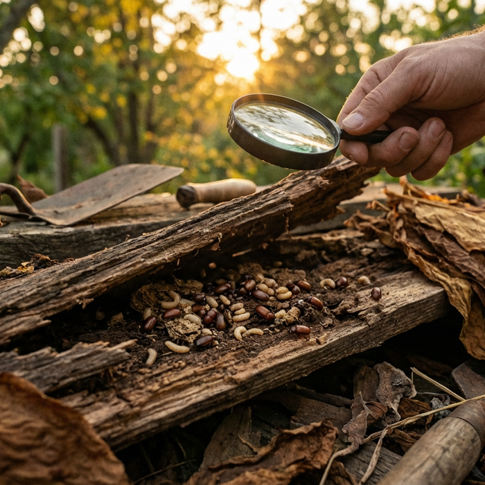 Trouver les nids de dendroctones du tabac : identifier les cachettes et éliminer efficacement les larves