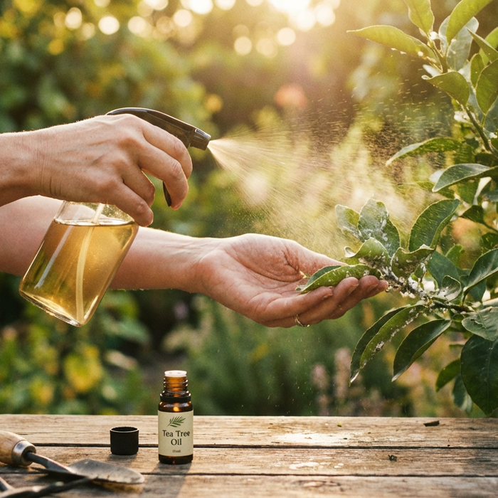 Huile d'arbre à thé contre les cochenilles : application, effets & risques