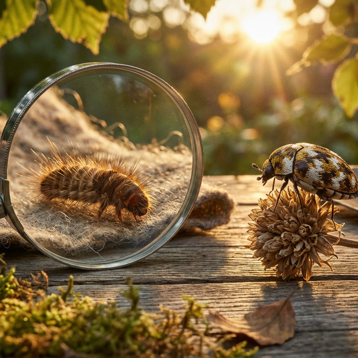 Identifier les anthrènes des tapis : reconnaître les caractéristiques, les larves et les combattre efficacement