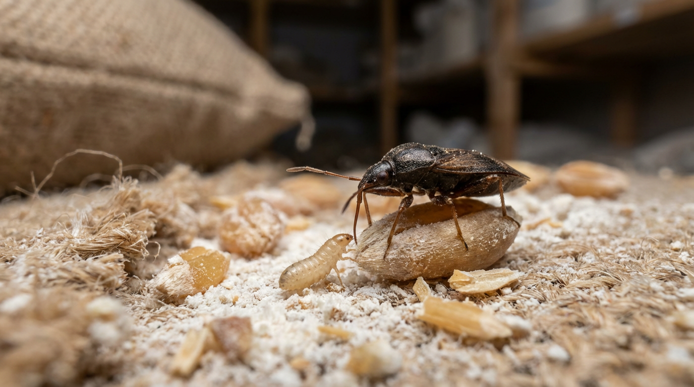 Pirates des entrepôts contre les coléoptères : aide biologique à la protection des entrepôts