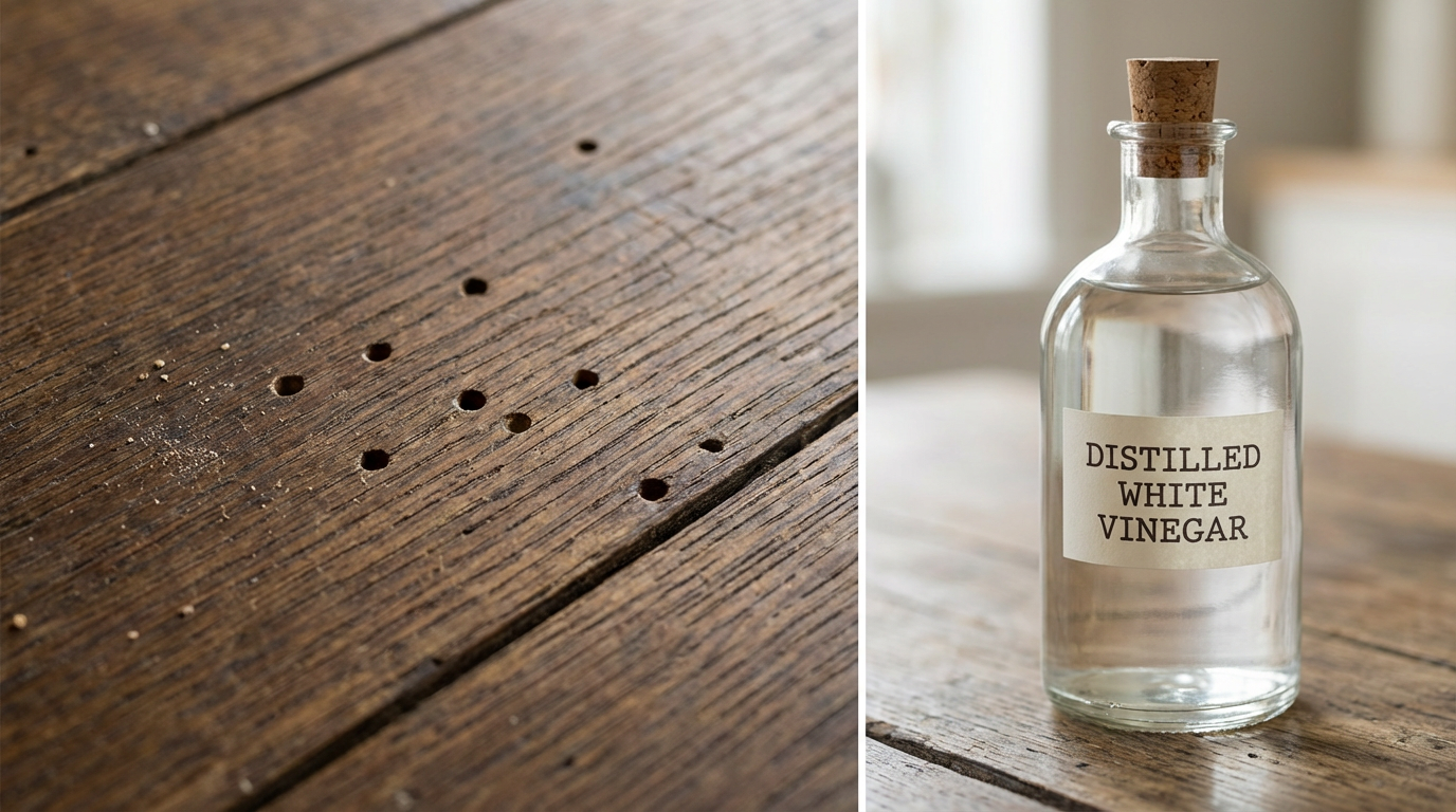 Combattre les vers à bois avec du vinaigre : mythe ou remède maison efficace ?