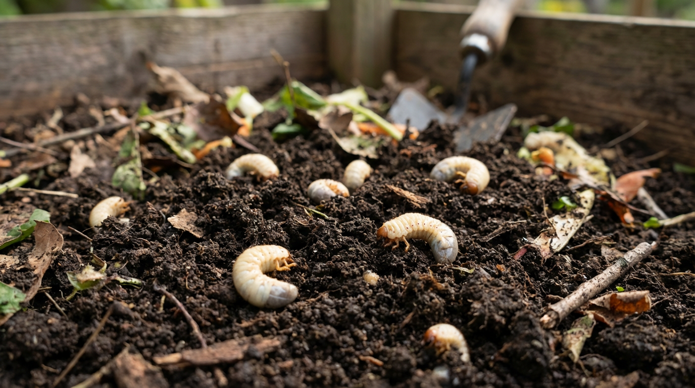 Larves dans le compost : ravageur bénéfique ou dangereux ?