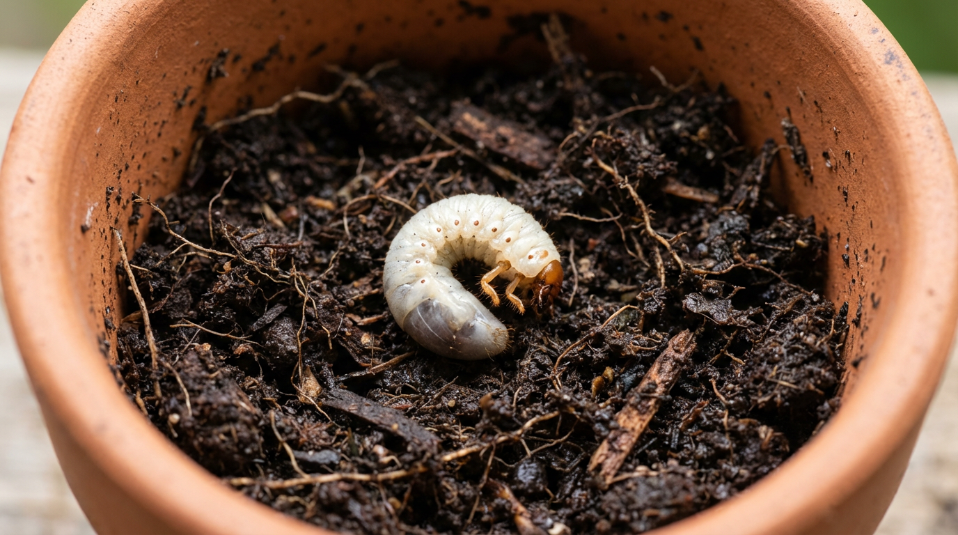 Larves dans les pots de fleurs : reconnaître, combattre et sauver les plantes