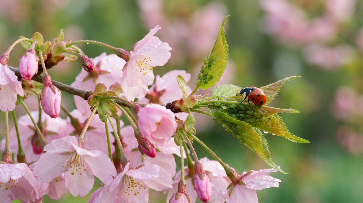 Qu'est-ce qui aide contre les pucerons sur les cerises ornementales ? Stratégies efficaces pour des arbres sains