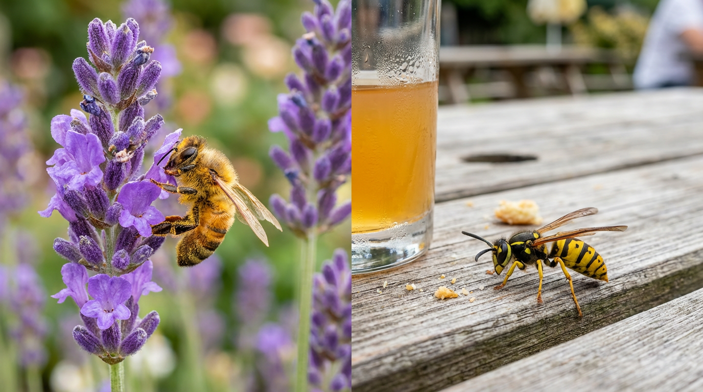 Unterschied Biene und Wespe: Merkmale, Verhalten & Stich