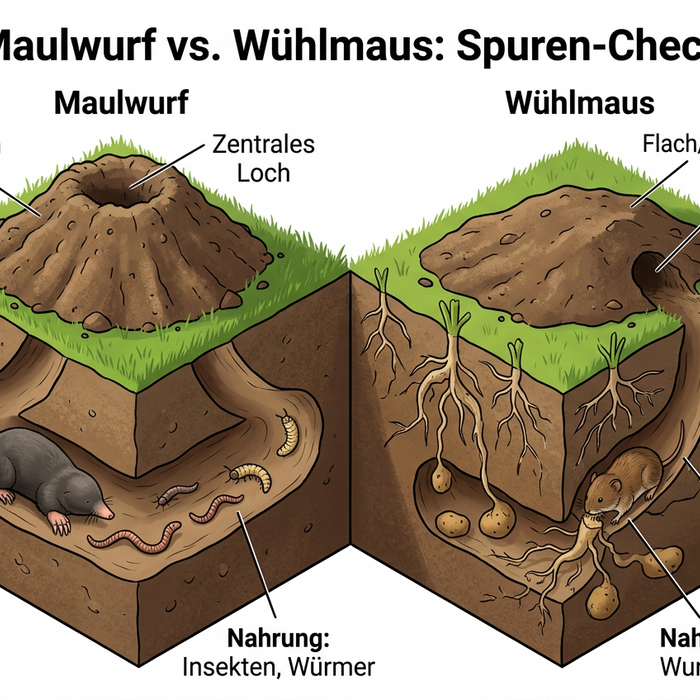 Taupe contre campagnol : vérification des traces