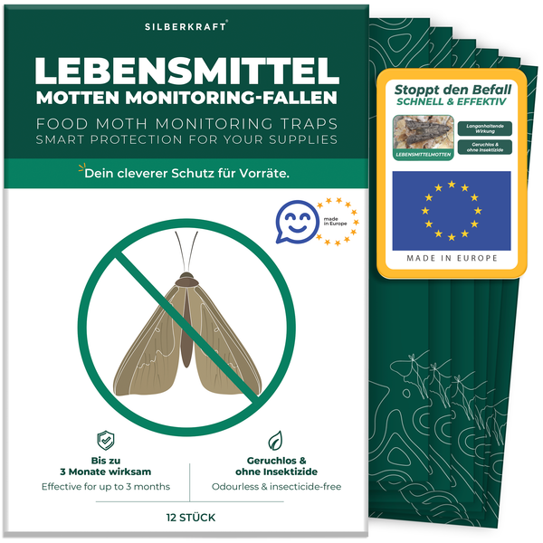 Pièges à mites alimentaires, pièges à colle à phéromones pour surveiller l'infestation de mites alimentaires dans les cuisines et les garde-manger, y compris e-book - Silberkraft