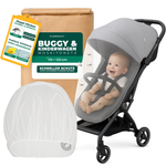 Moustiquaire pour poussette et poussette - protection universelle contre les insectes pour les bébés en déplacement - filet à mailles fines, léger et adapté aux voyages - Silberkraft