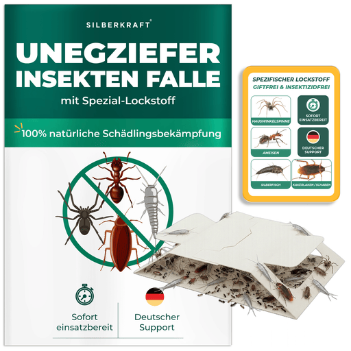 Ungeziefer/ Insektenfalle mit Spezial-Lockstoff - Silberkraft