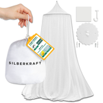 Moustiquaire avec crochets adhésifs – Moustiquaire blanche avec accessoires pour une installation facile. Comprend des crochets adhésifs et des crochets à vis pour une fixation flexible. Parfait pour se protéger des moustiques dans les chambres, en voyage ou à l'extérieur.
