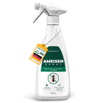 Spray anti-fourmis Silberkraft dans un flacon pulvérisateur blanc avec une étiquette verte et un symbole de fourmi, étiqueté « Ant Spray ».