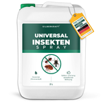 2 litres de spray anti-insectes universel Silberkraft à effet immédiat et longue durée contre les insectes volants et rampants. Contient un subtil parfum de citron, est à base d’eau et ne contient pas de perméthrine. Fabriqué en Allemagne à partir de plastique recyclé pour une protection durable contre les insectes.