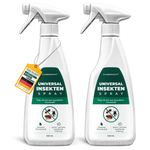 Double pack du spray anti-insectes universel Silberkraft à effets immédiats et durables. Efficace contre les insectes volants et rampants, avec un subtil parfum citronné. Fabriqué en Allemagne à partir de plastique recyclé pour une protection durable contre les insectes.
