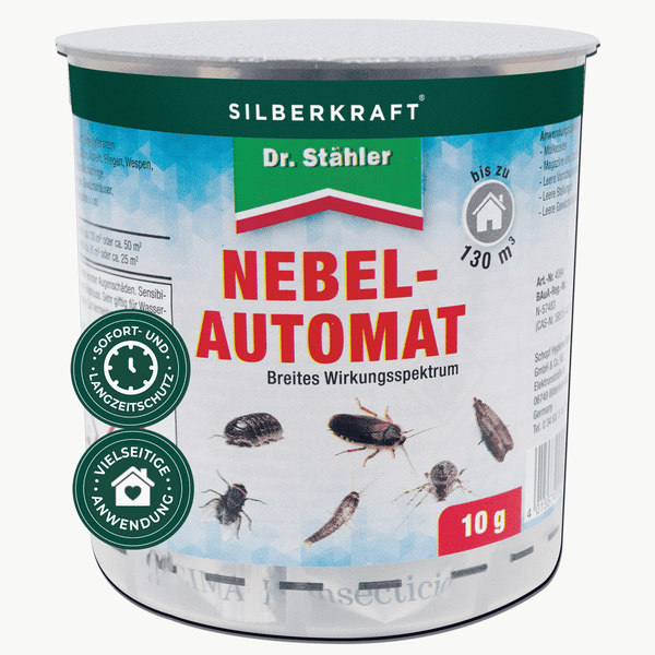 Brumisateur automatique Silberkraft 10 g pour un contrôle efficace des insectes dans les espaces de vie contre la vermine avec un effet à long terme