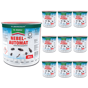 Silberkraft Nebelautomat 10x20g zur professionellen Bekämpfung von starkem Insektenbefall in großen Räumen