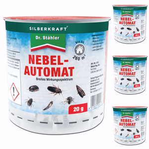 Silberkraft Nebelautomat 4x20g zur intensiven Insektenbekämpfung in großen Wohn- und Gewerberäumen
