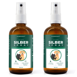 Spray d'argent colloïdal 100 ml - Spray pour la cicatrisation des plaies - Soin de la peau en cas d'infestation de vermine, démangeaisons, infections, inflammations - pour chiens, chats, rongeurs et autres animaux domestiques - Silberkraft