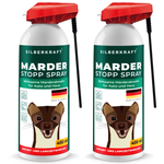 Plusieurs bouteilles de spray anti-martres.