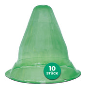 Chapeau végétal pour plantes à massif jeunes et petites : protection des plantes très efficace contre le soleil, le gel, le vent, la grêle et les escargots